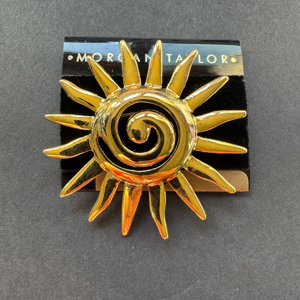 Morgan Taylor Gold Sun Brooch 10$